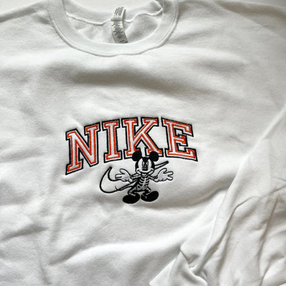 Skeleton Mickey Spell Out Crewneck