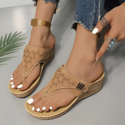 Comfort Cutout Thong Sandals