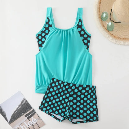 Women’s Polka Dot Tankini Swim Set
