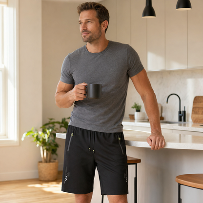 Men’s Lightweight Athletic Shorts with Drawstring & Pockets