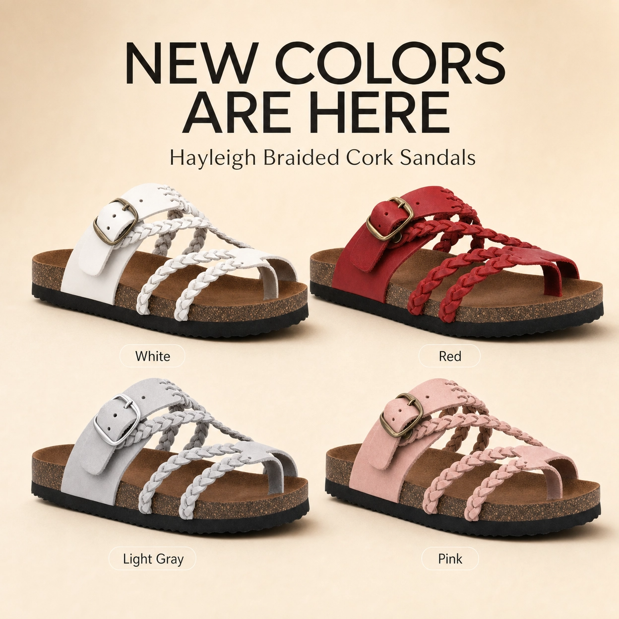 Hayleigh Braided Cork Sandals – Your Feet Called. They Want These.