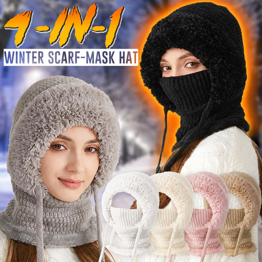 4-in-1 Full-Covering Winter Beanie Hat