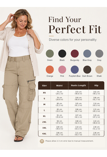 ✨Women's Vintage Wide Leg Cargo Pants