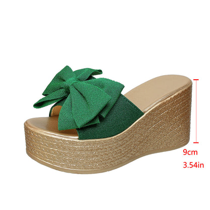 Women’s BowBella Platform Wedge Sandals – Chunky Flatform Summer Shoes