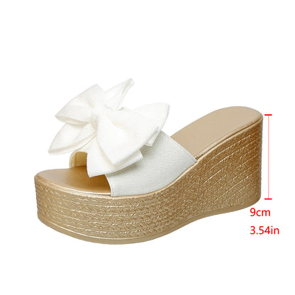 Women’s BowBella Platform Wedge Sandals – Chunky Flatform Summer Shoes