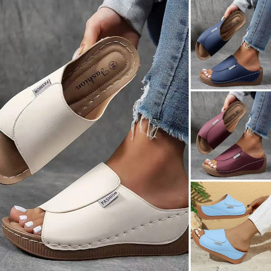 🔥2025 Hot Sale 50% OFF - Women's Casual Wedge Slide Sandals