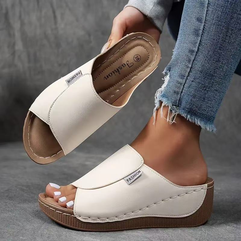 🔥2025 Hot Sale 50% OFF - Women's Casual Wedge Slide Sandals