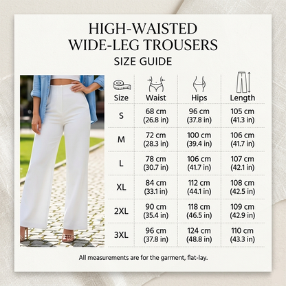 High-Waist Wide-Leg Pants – Breathable & Elegant Drape