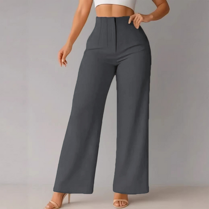 High-Waist Wide-Leg Pants – Breathable & Elegant Drape