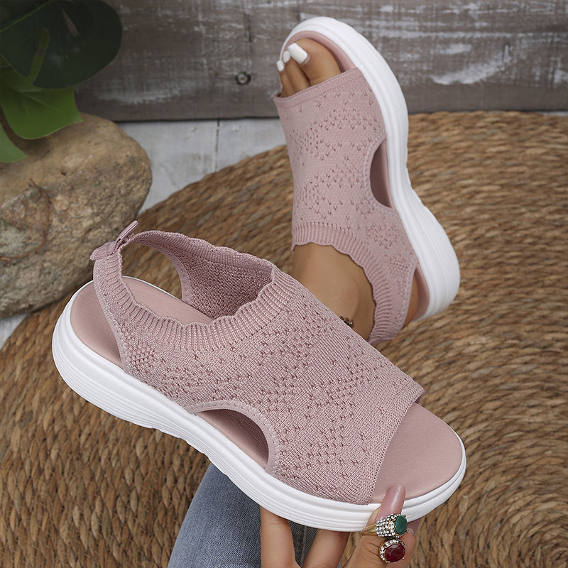 ⏳LAST DAY SALE ONLY $24.99!!🔥🔥Women's Breathable Knit Platform Sandals