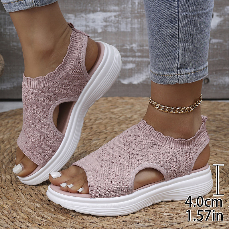 ⏳LAST DAY SALE ONLY $24.99!!🔥🔥Women's Breathable Knit Platform Sandals