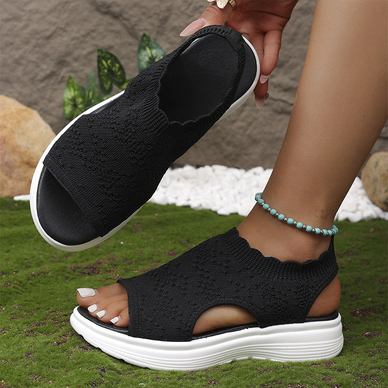 ⏳LAST DAY SALE ONLY $24.99!!🔥🔥Women's Breathable Knit Platform Sandals