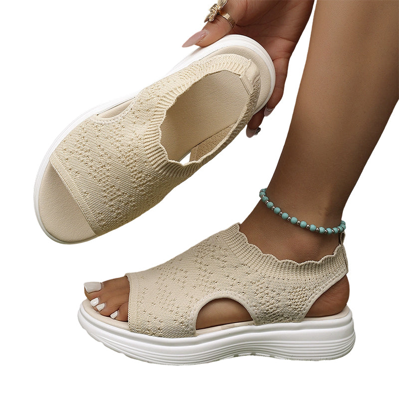 ⏳LAST DAY SALE ONLY $24.99!!🔥🔥Women's Breathable Knit Platform Sandals