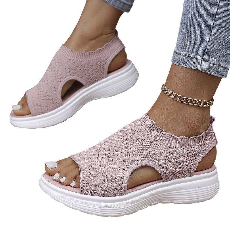⏳LAST DAY SALE ONLY $24.99!!🔥🔥Women's Breathable Knit Platform Sandals