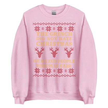 The Grinch Did Not Hate Christmas Crewneck