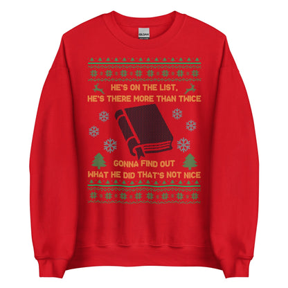 He's On The List Crewneck