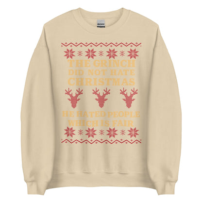 The Grinch Did Not Hate Christmas Crewneck