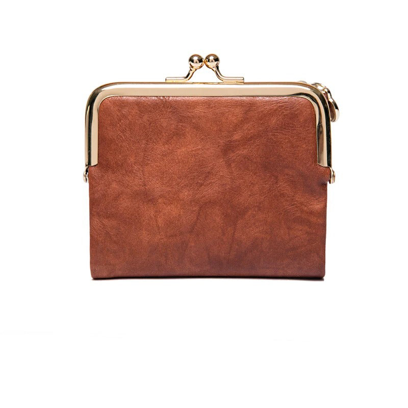 Small Compact Bifold Vintage Coin Purse Wallet