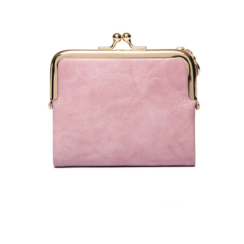 Small Compact Bifold Vintage Coin Purse Wallet